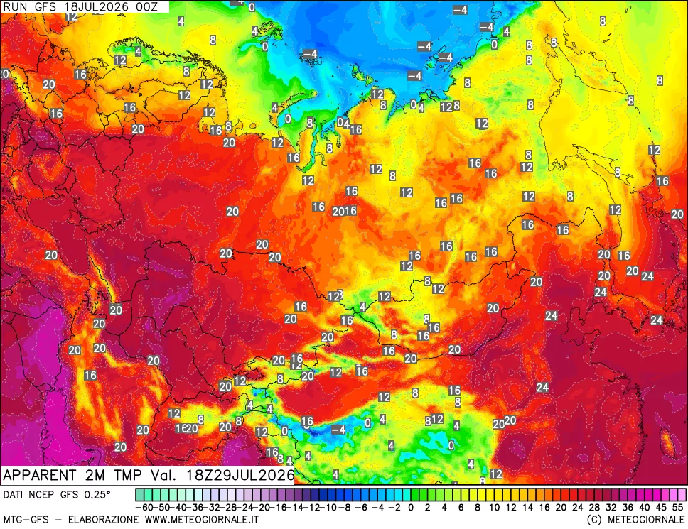 mappa Temp percepita