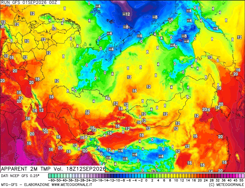 mappa Temp percepita