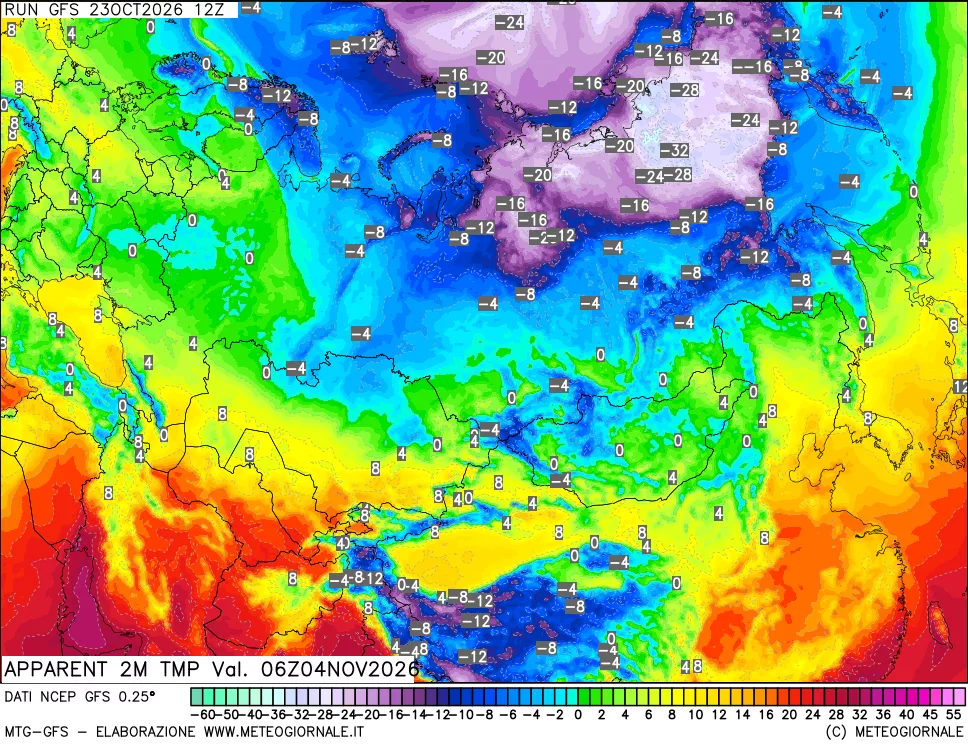 mappa Temp percepita