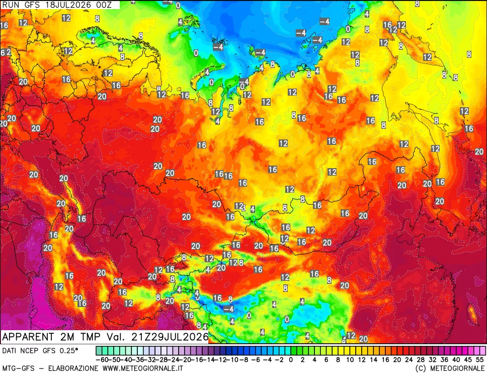 mappa Temp percepita