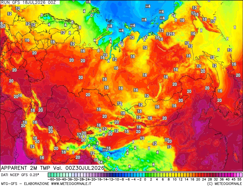 mappa Temp percepita
