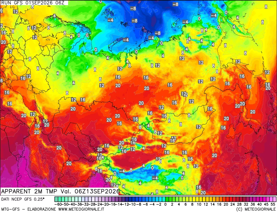 mappa Temp percepita