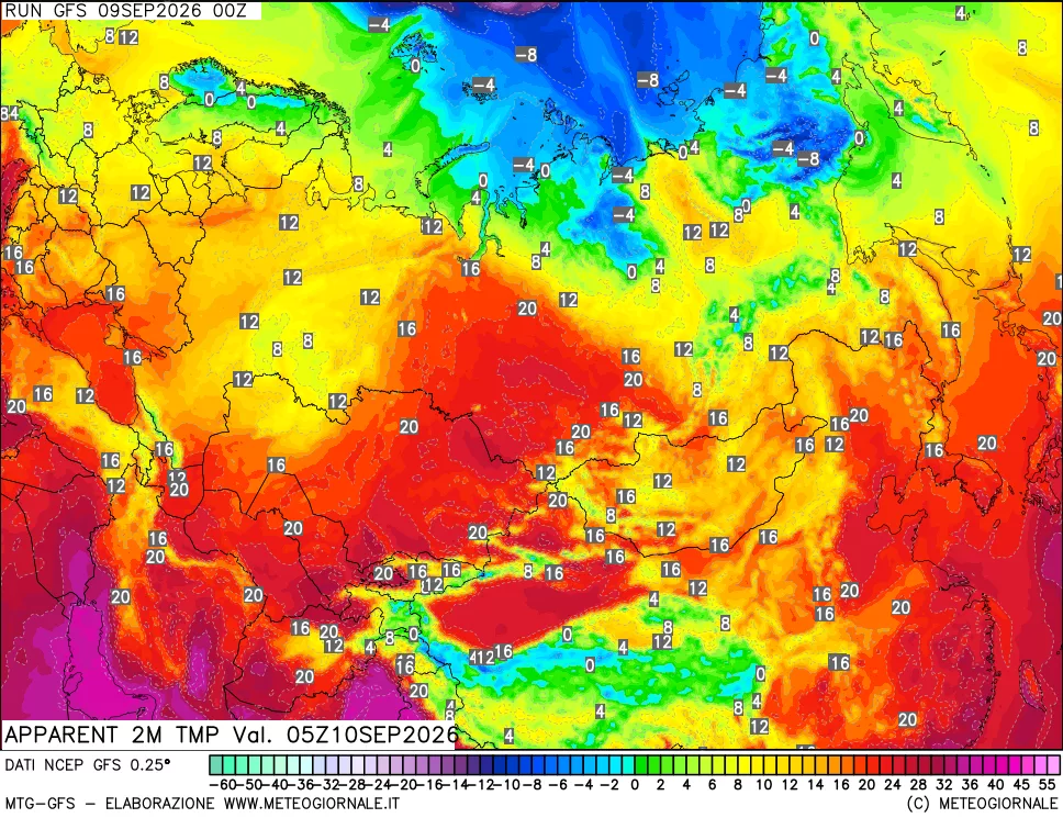 mappa Temp percepita