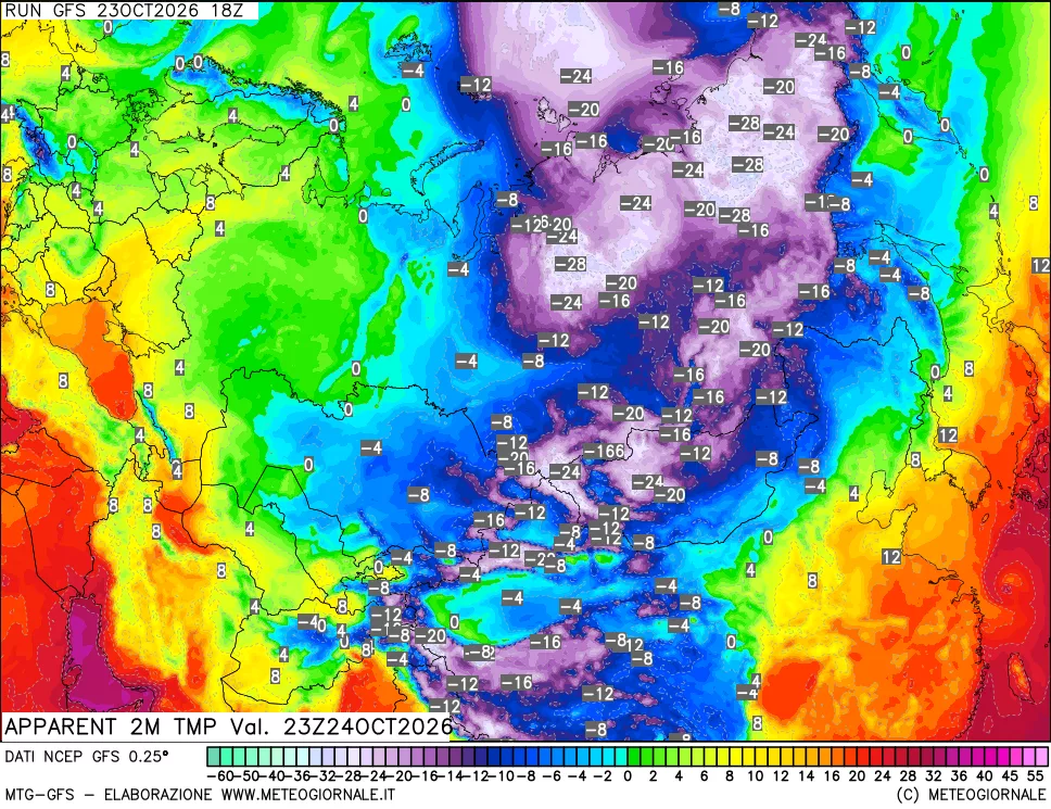 mappa Temp percepita