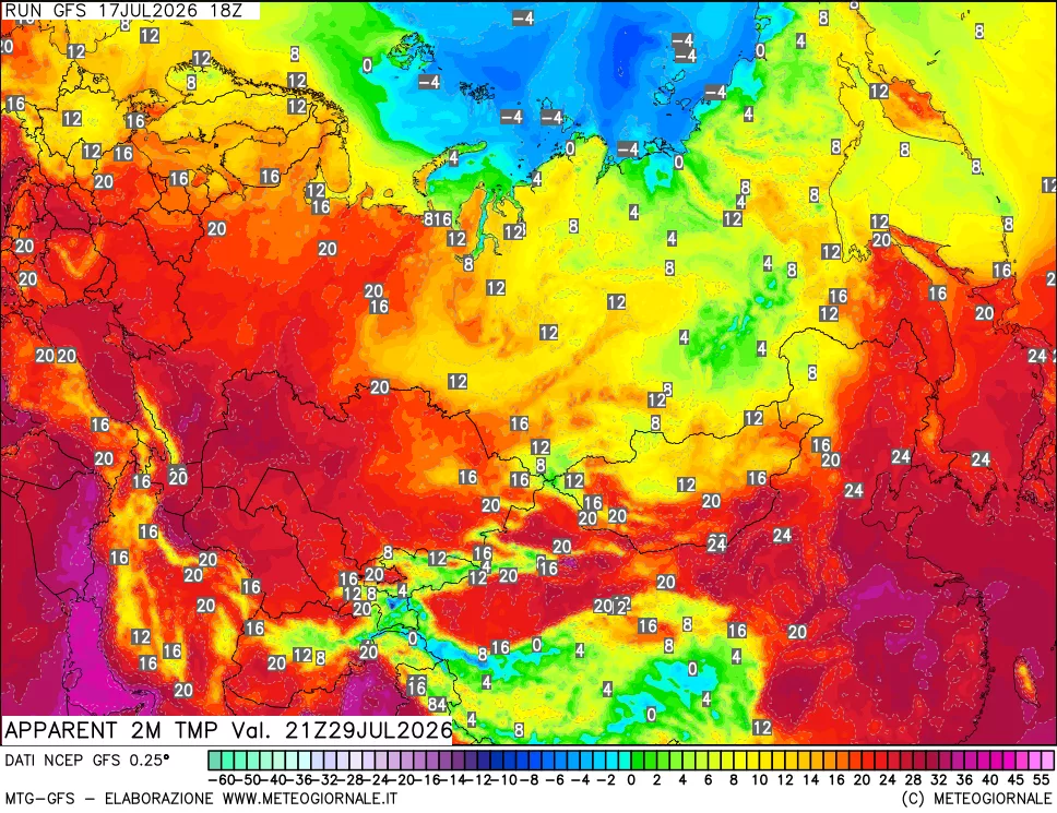 mappa Temp percepita