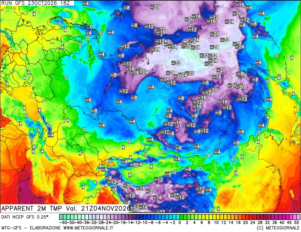 mappa Temp percepita