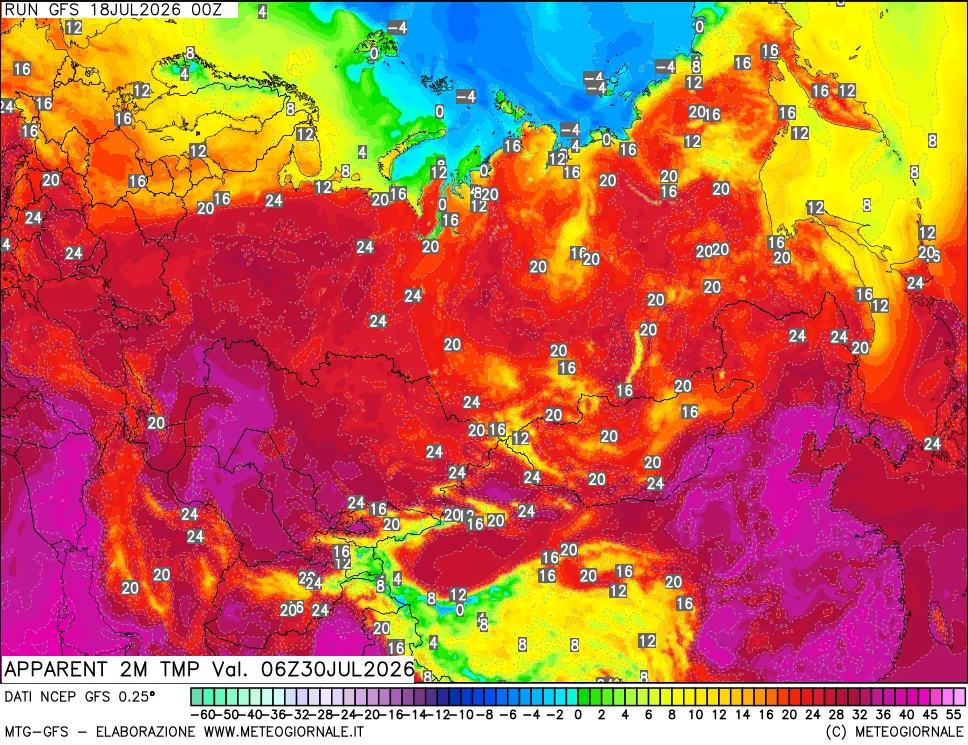 mappa Temp percepita
