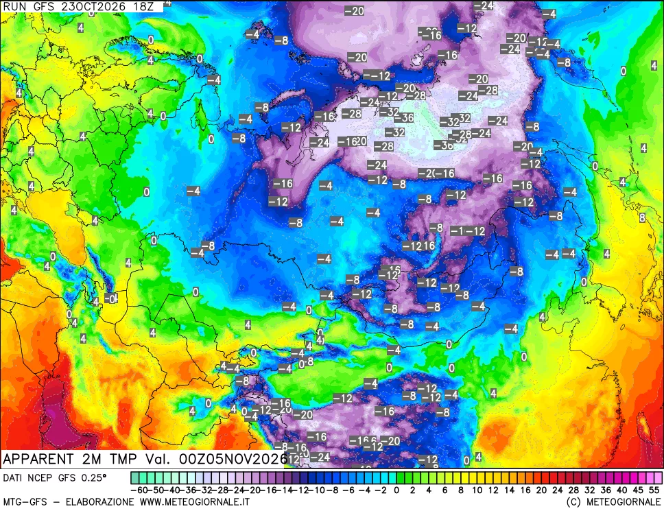 mappa Temp percepita