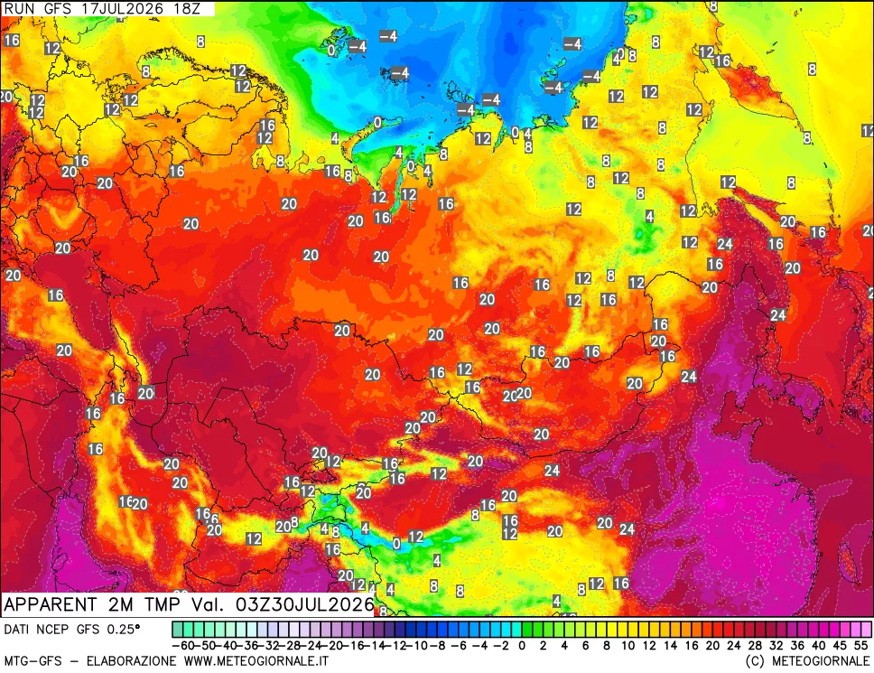 mappa Temp percepita
