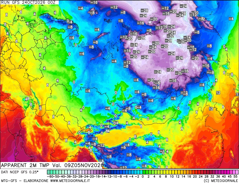 mappa Temp percepita