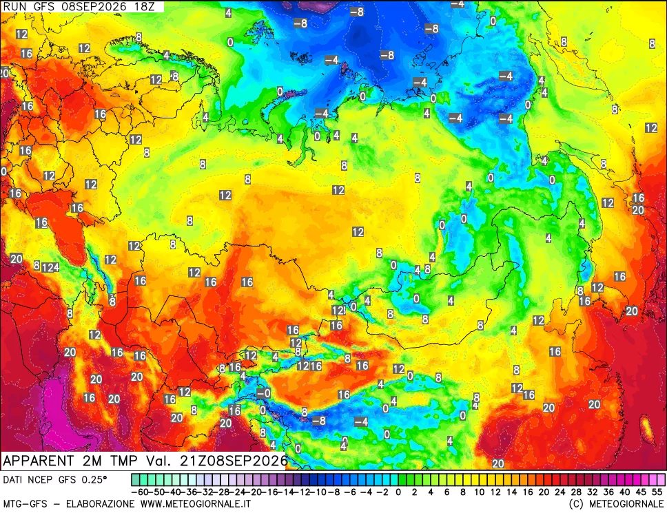 mappa Temp percepita
