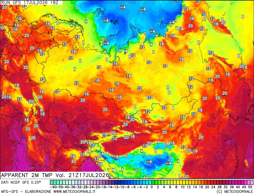 mappa Temp percepita
