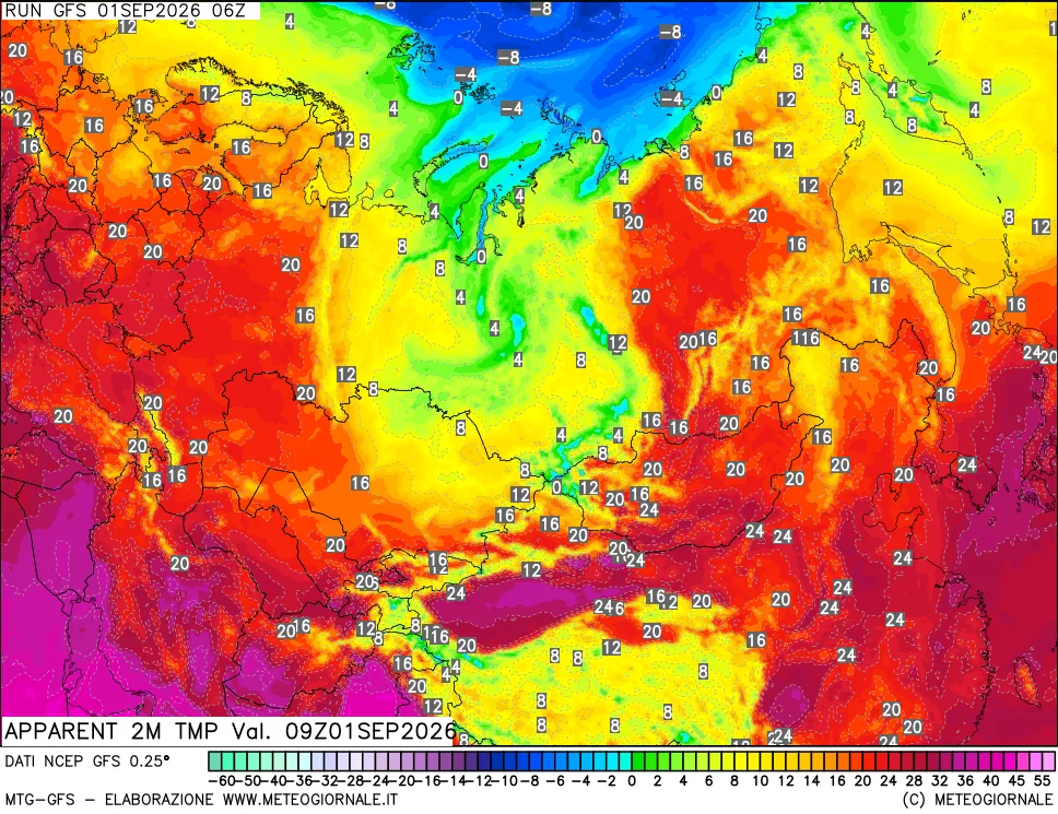 mappa Temp percepita