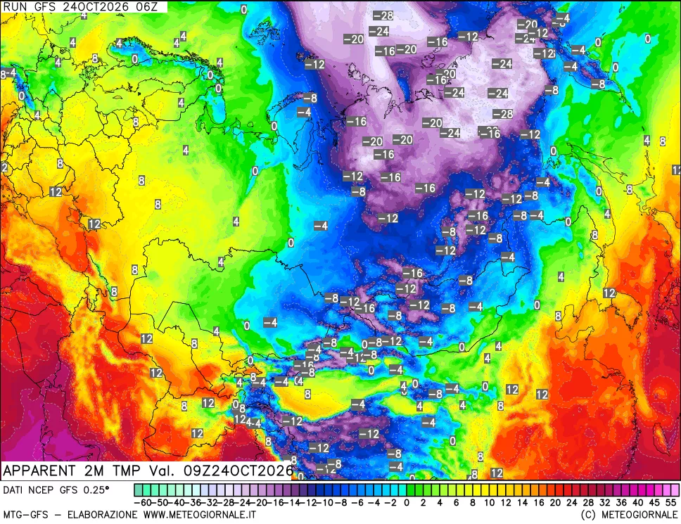 mappa Temp percepita