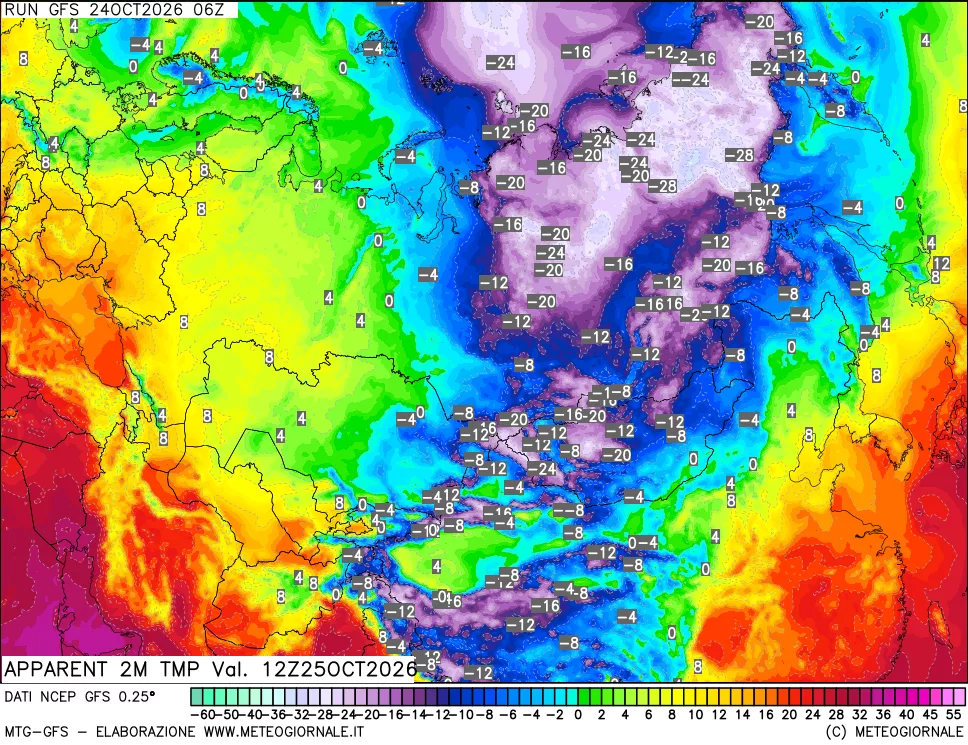 mappa Temp percepita