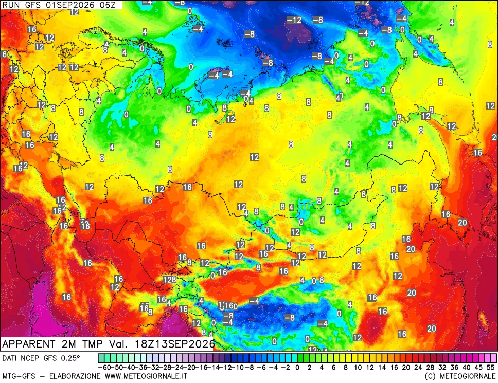 mappa Temp percepita