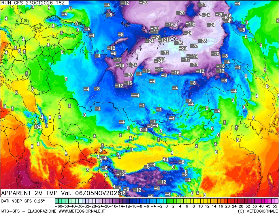 mappa Temp percepita