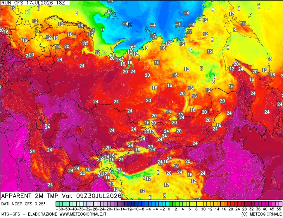 mappa Temp percepita