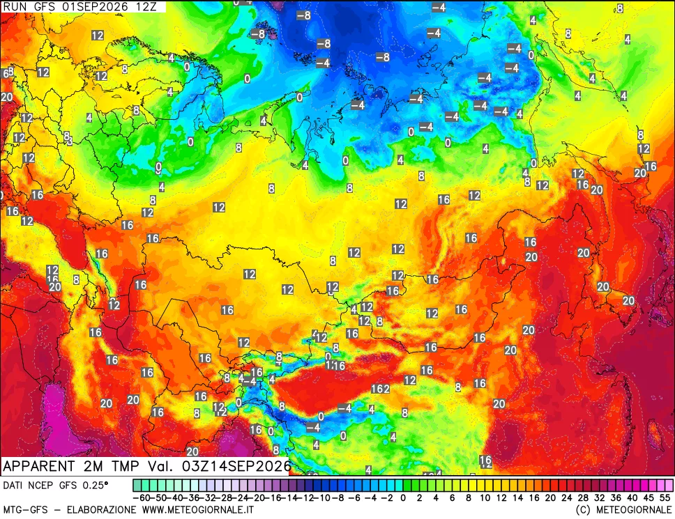 mappa Temp percepita
