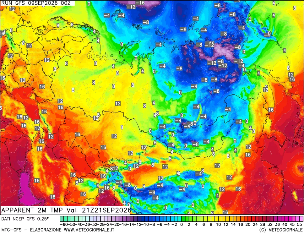 mappa Temp percepita