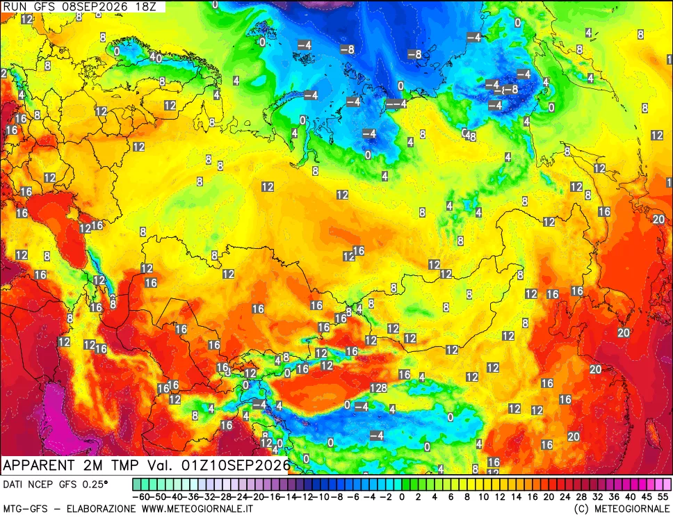 mappa Temp percepita