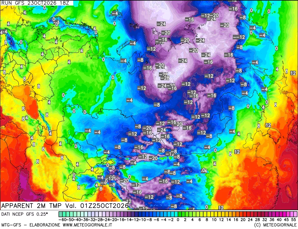 mappa Temp percepita