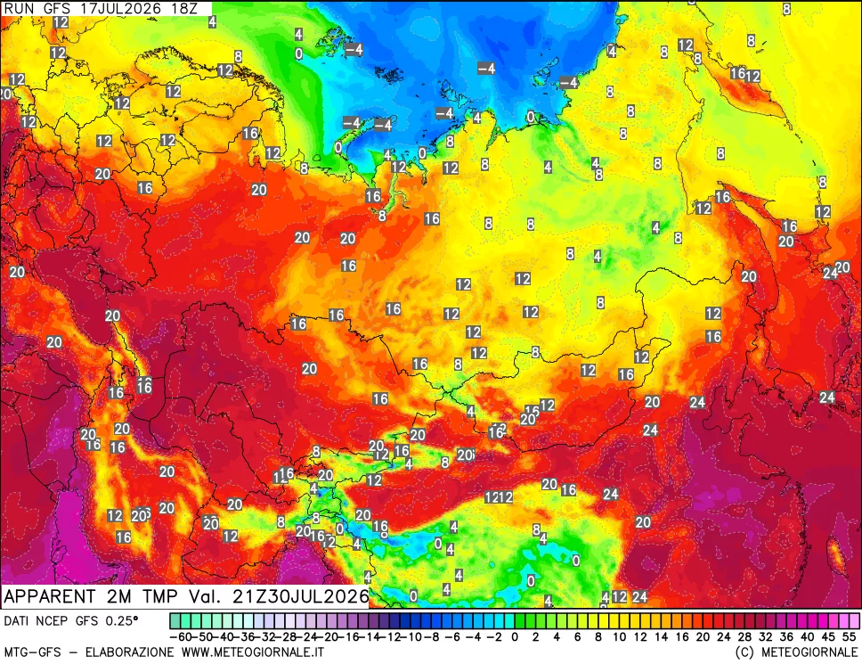 mappa Temp percepita