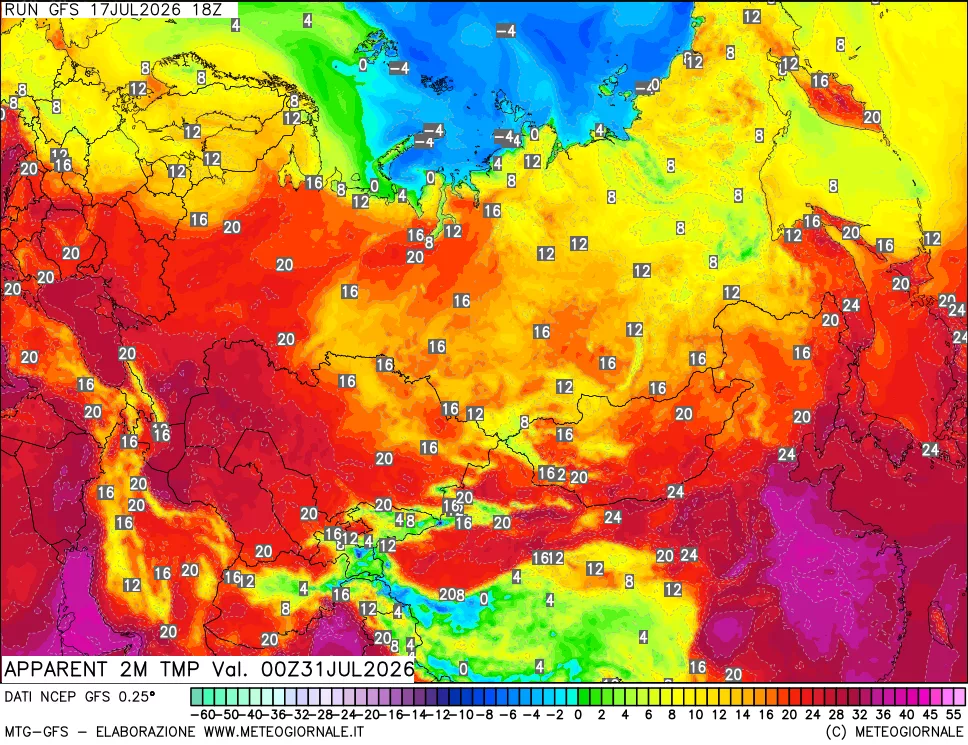 mappa Temp percepita
