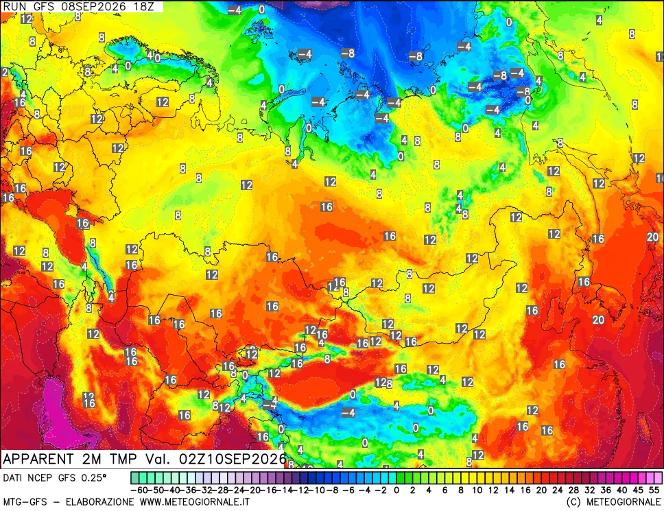 mappa Temp percepita