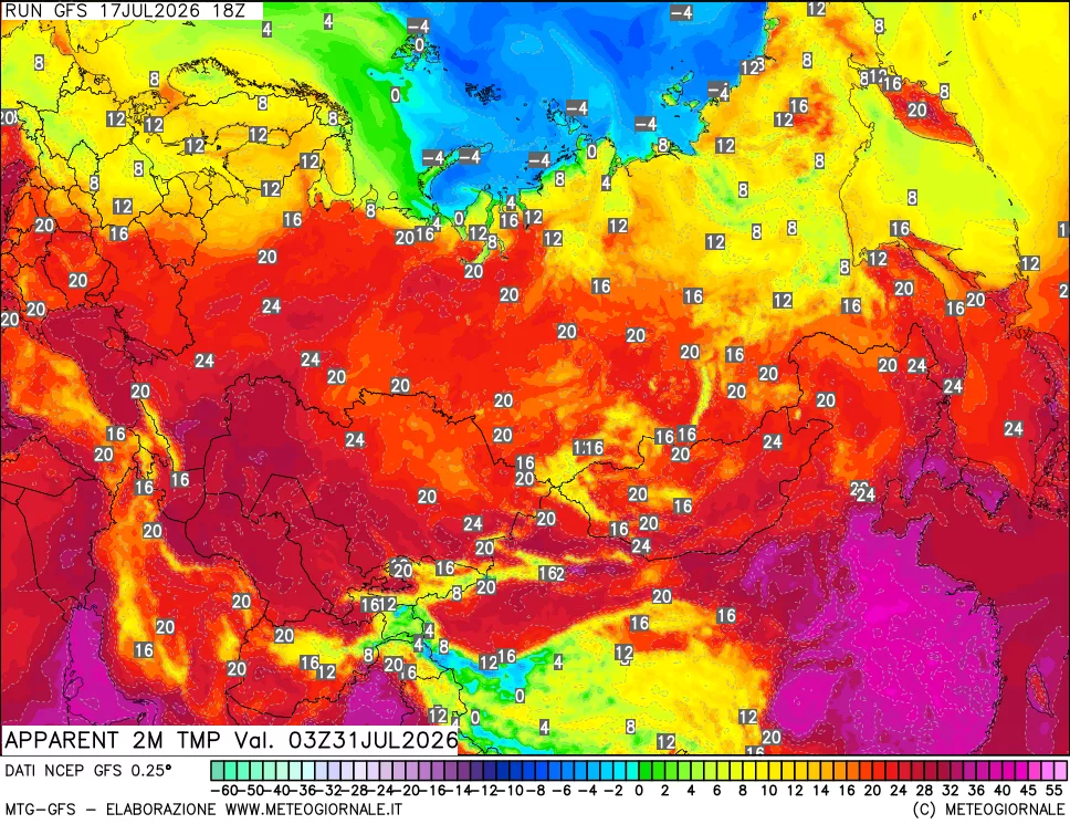 mappa Temp percepita