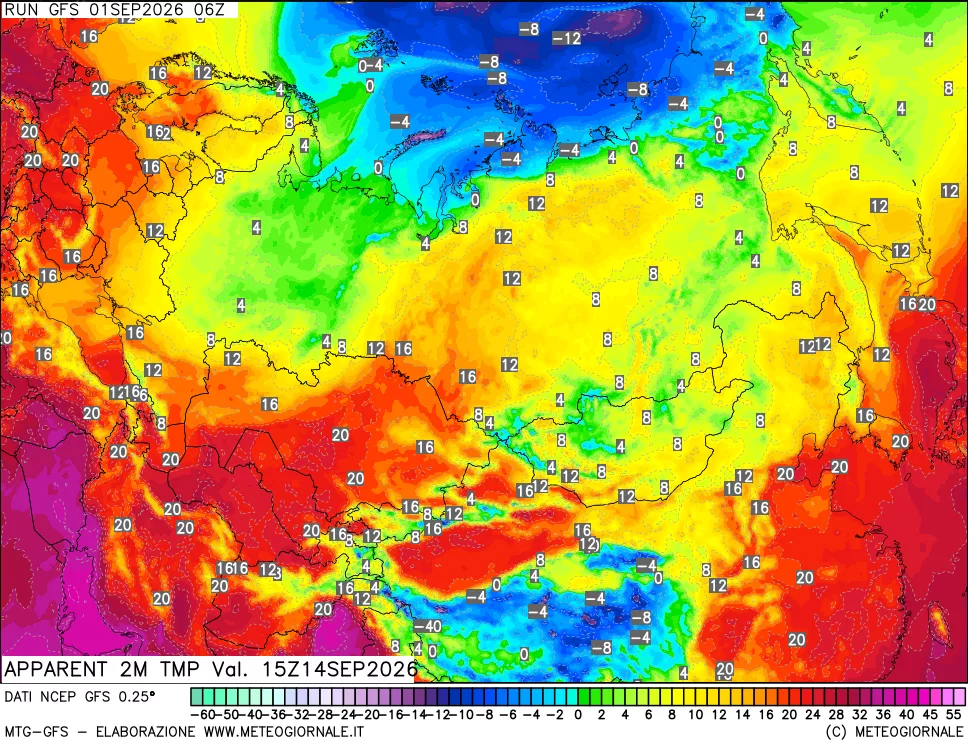mappa Temp percepita