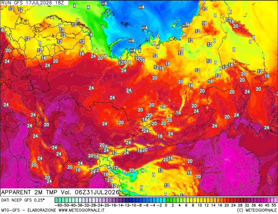 mappa Temp percepita