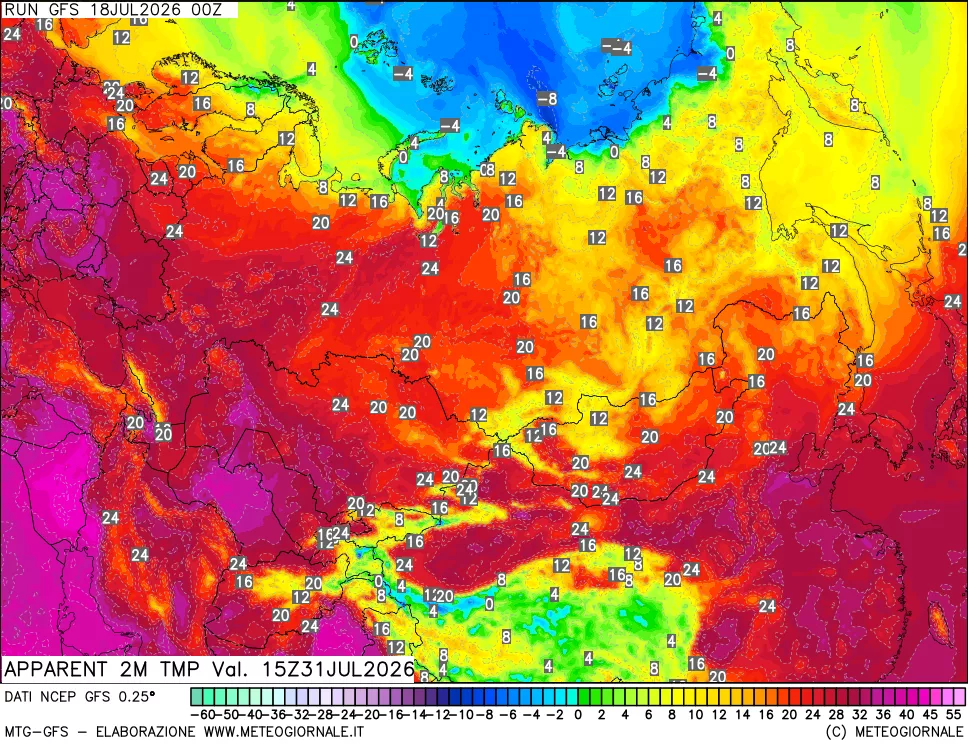mappa Temp percepita