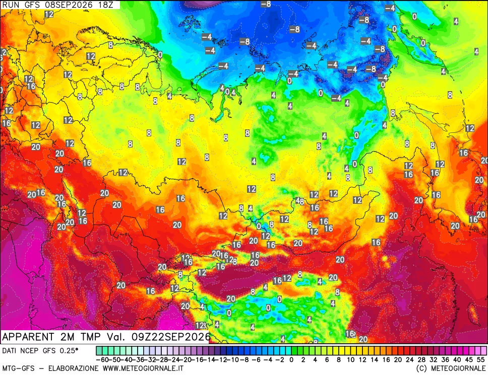 mappa Temp percepita