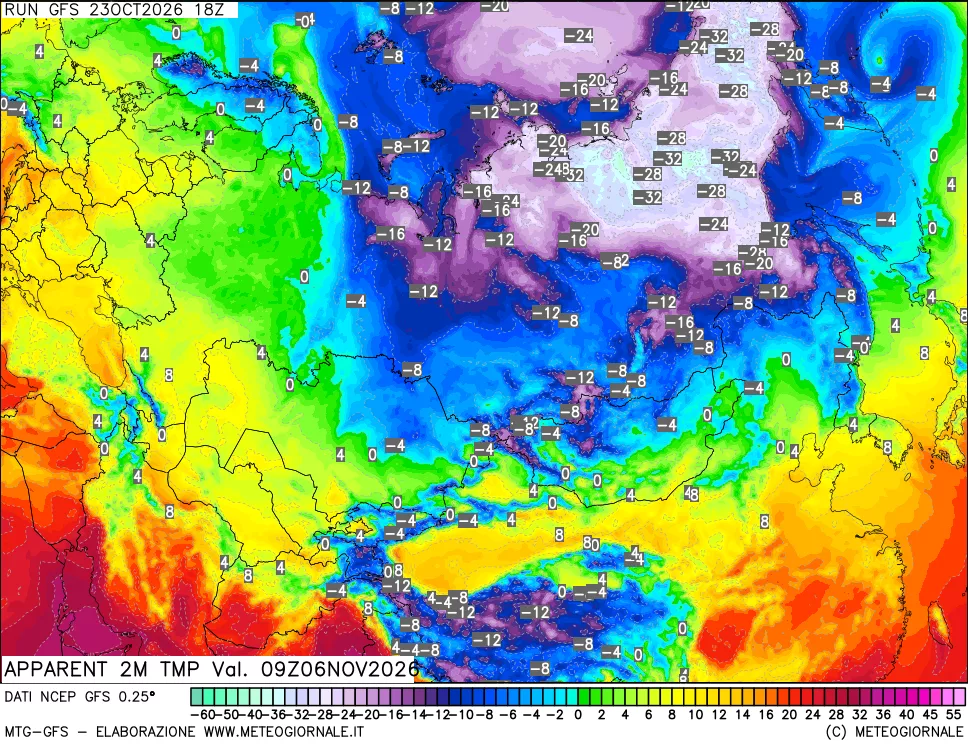 mappa Temp percepita