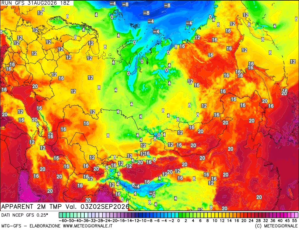 mappa Temp percepita