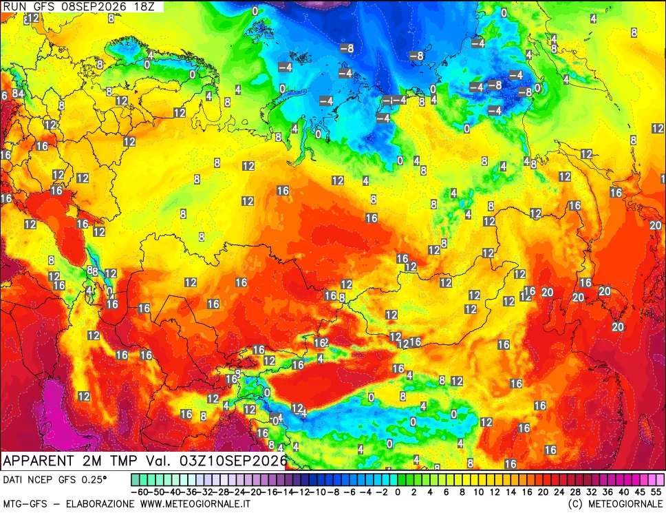 mappa Temp percepita