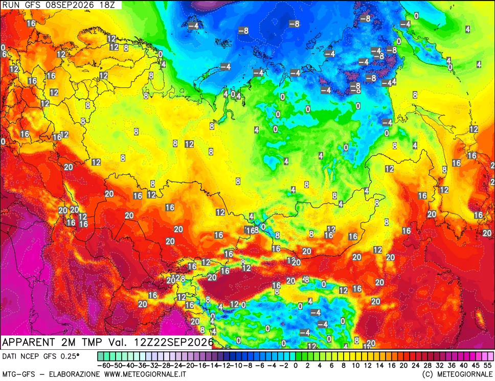 mappa Temp percepita