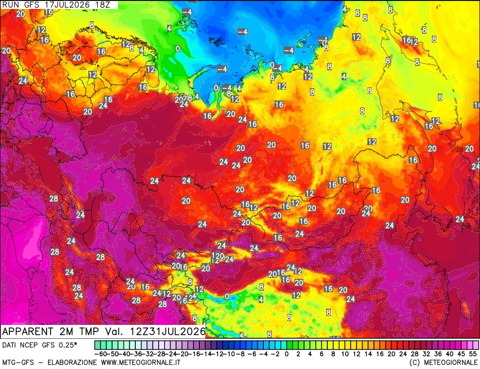mappa Temp percepita