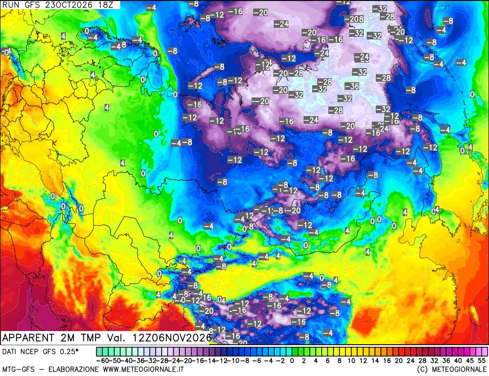 mappa Temp percepita