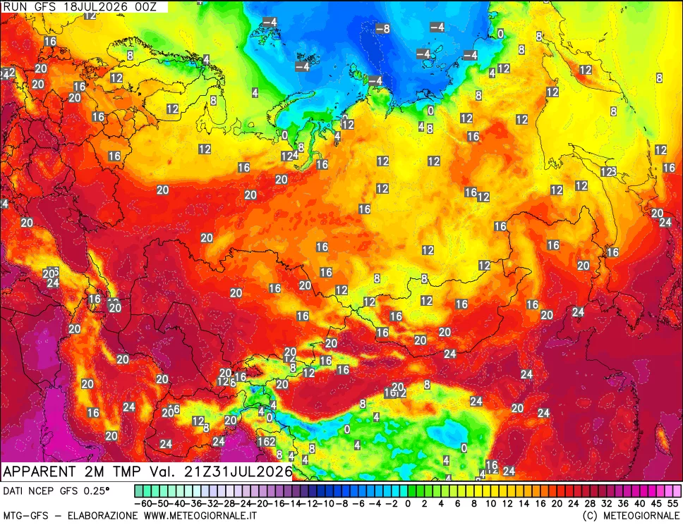 mappa Temp percepita