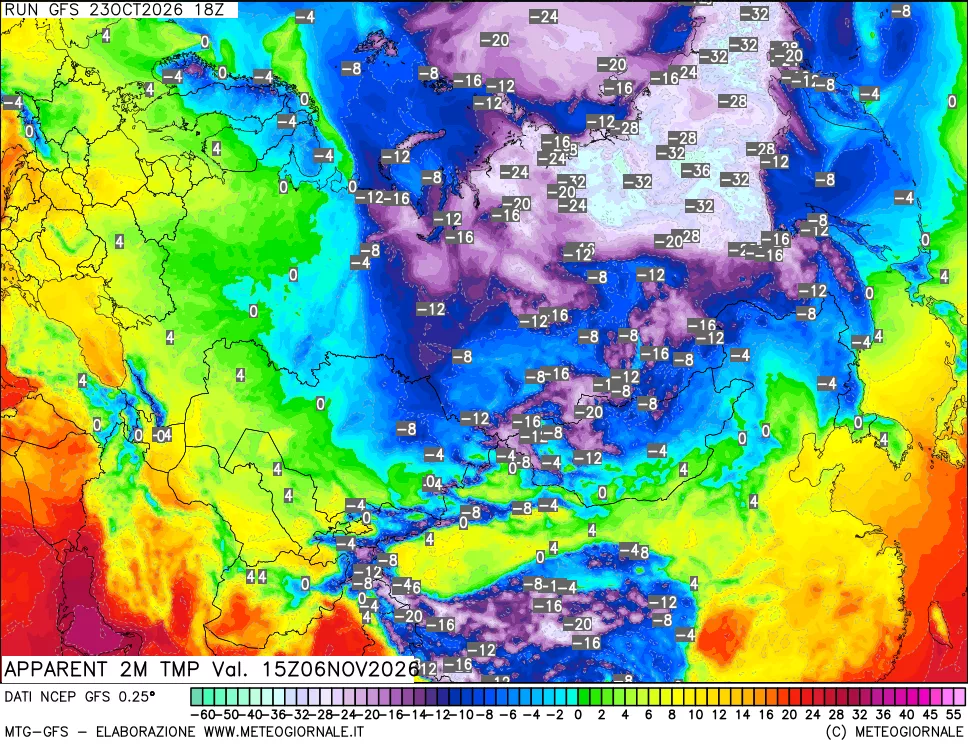 mappa Temp percepita