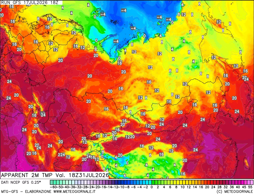 mappa Temp percepita