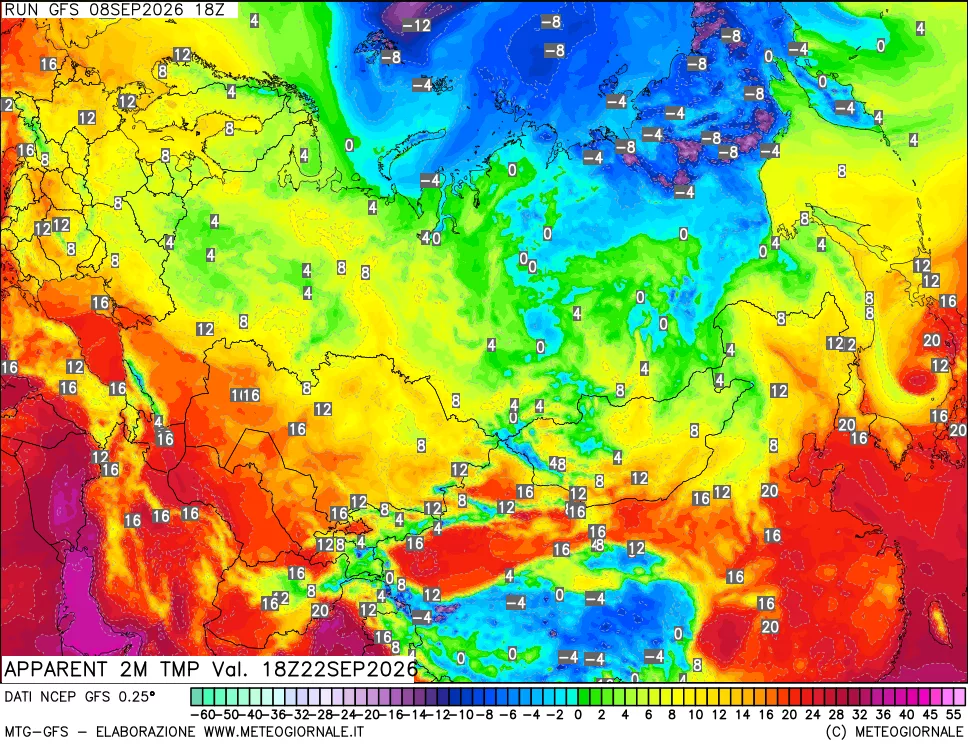 mappa Temp percepita