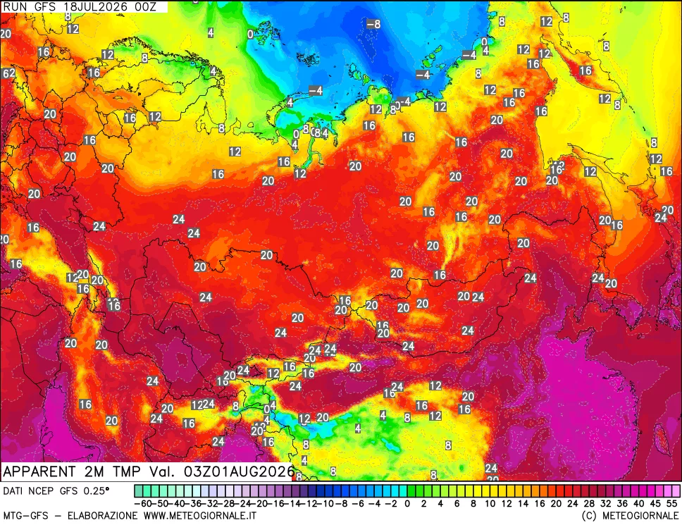 mappa Temp percepita
