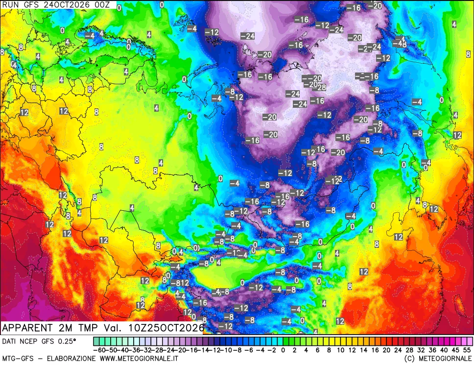 mappa Temp percepita