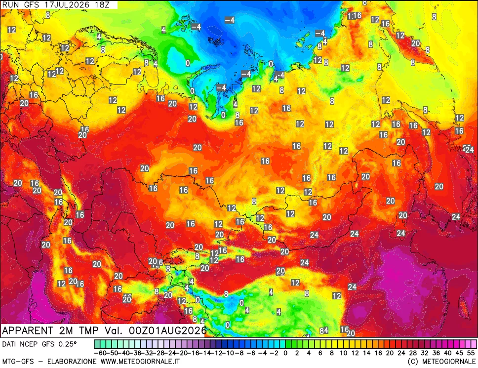 mappa Temp percepita