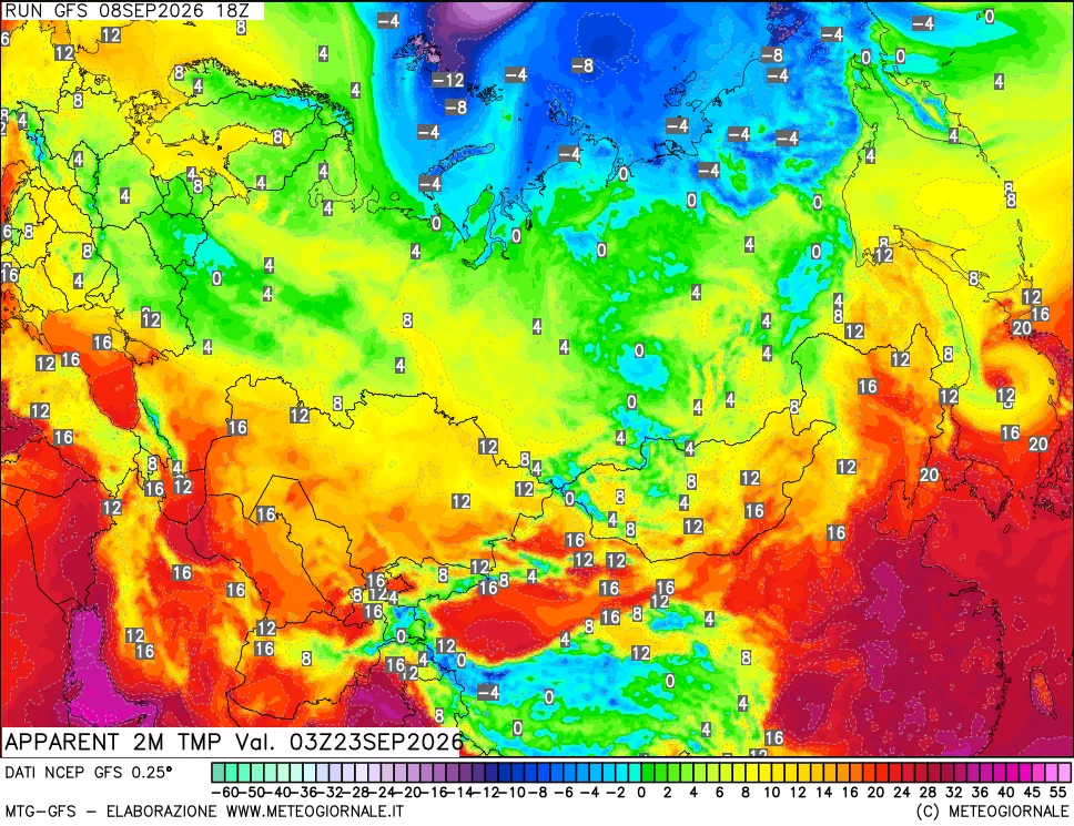 mappa Temp percepita