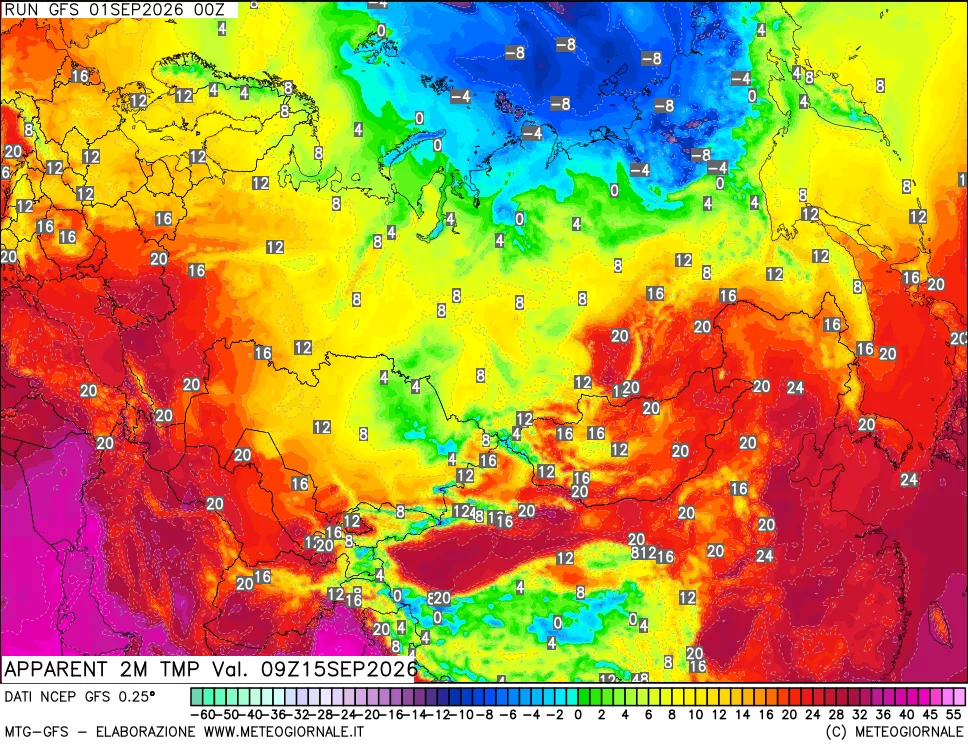 mappa Temp percepita