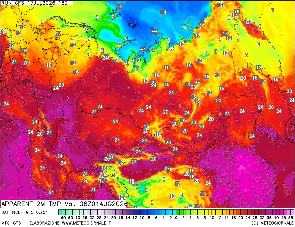 mappa Temp percepita